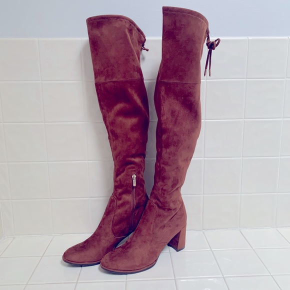 Marc Fisher Lennon OTK Boots in Cognac 7.5 - Picture 1 of 4